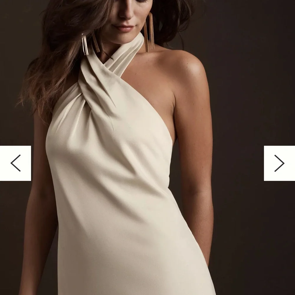 BHLDN Ruby Twist Halter Satin Gown - Picture 2 of 4